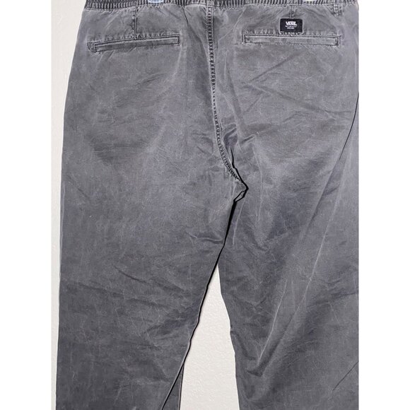 Vans Range Elastic Loose Tapered Fit Pants X-Large Gray Cotton Blend Casual Mens - Picture 6 of 16